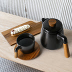 Set teiera con base e 4 tazze per 4 persone 1000ml