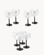 Set di bicchieri da cocktail: 4 bicchieri da Gin e 4 bicchieri Coupe