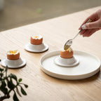 Portauovo in ceramica set da 4