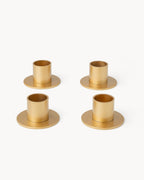 Set di 4 portacandele in metallo Ø 2,2 cm