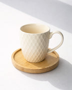 Sottobicchieri in legno di bambù, set da 4, 13 cm