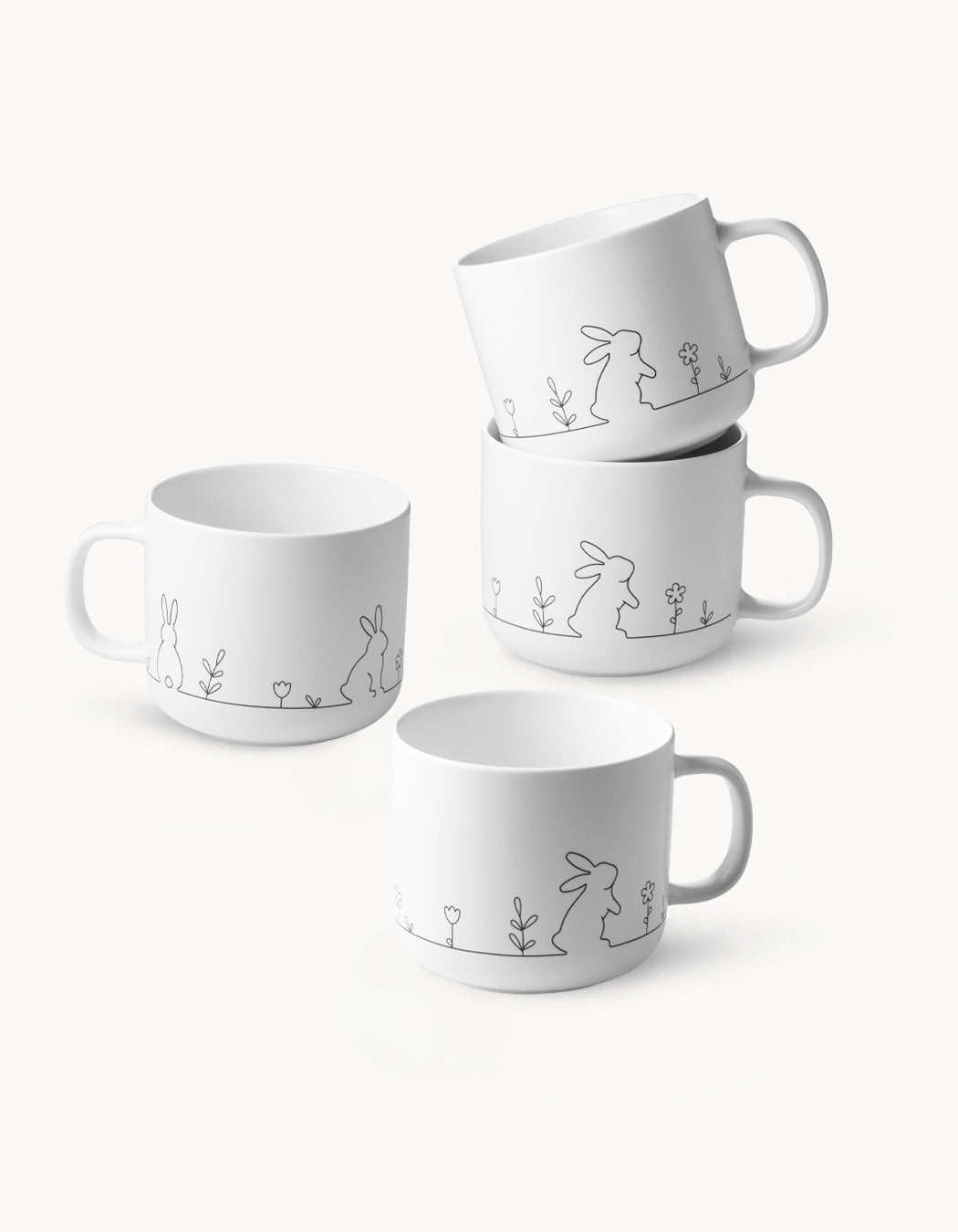 Set 4 Tazze da caffè Prim 450 ml