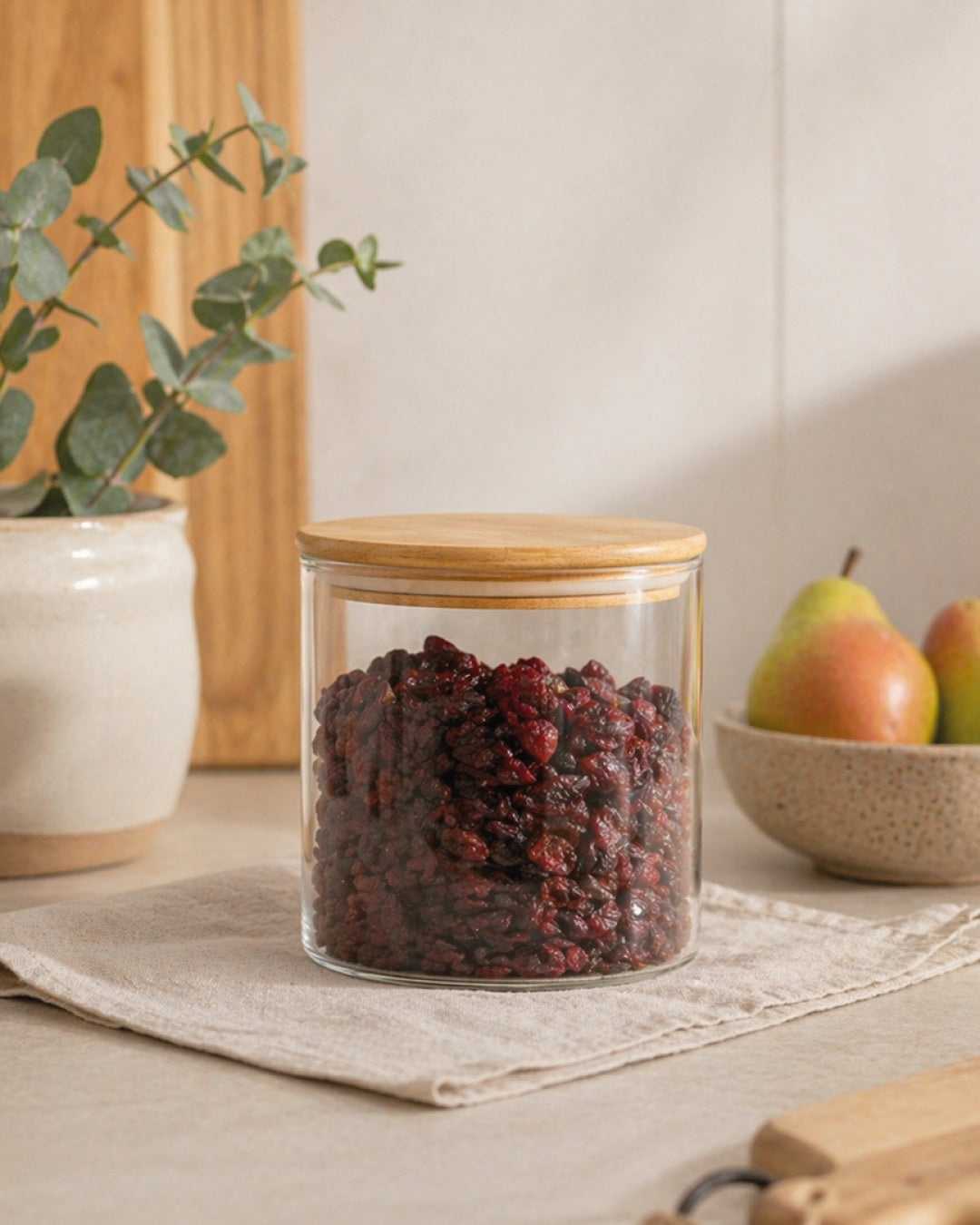 Barattolo con coperchio in legno 650 ml