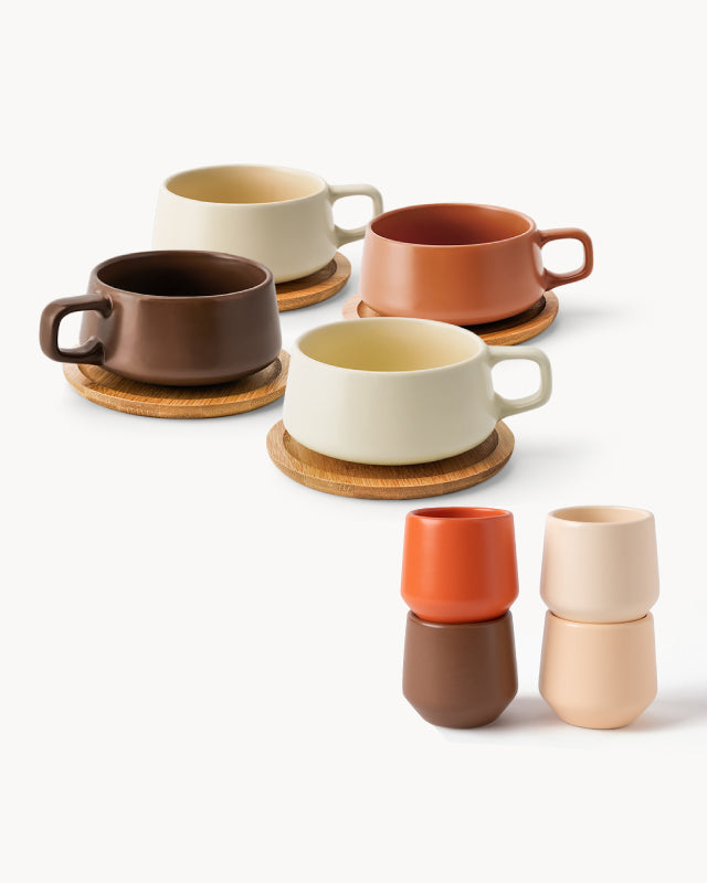 Set Caffè Duo Luxe – Cappuccino & Espresso