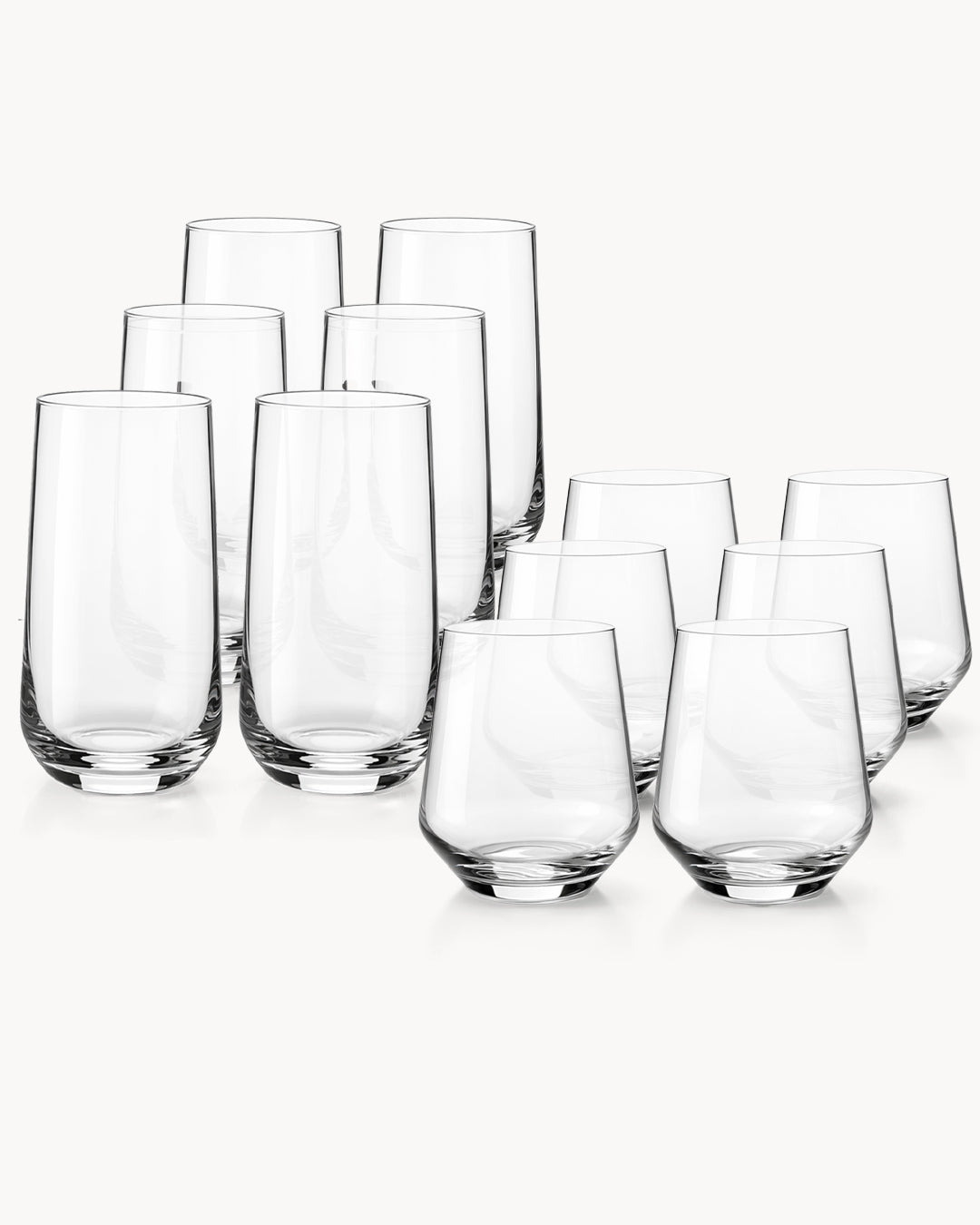 Bicchieri Riva set da 12 da 420 ml e 460 ml