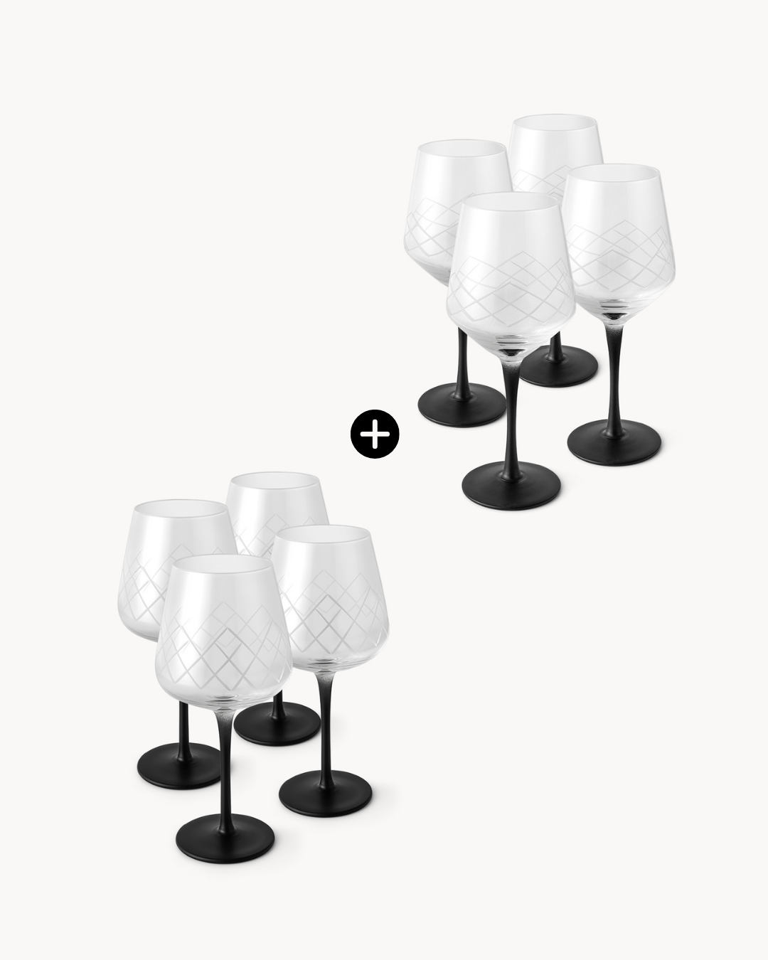 Crystaluna set di bicchieri – Per serate di stile con rossi e bianchi
