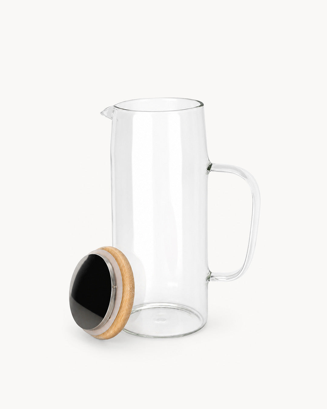 Brocca in vetro con coperchio in legno 1000 ml