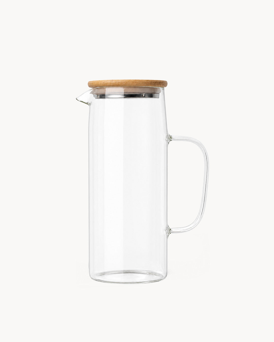 Brocca in vetro con coperchio in legno 1000 ml