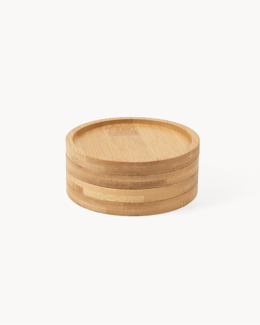 Sottobicchieri in legno di bambù set da 4 da 9,5 cm