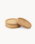 Sottobicchieri in legno di bambù set da 4 da 9,5 cm