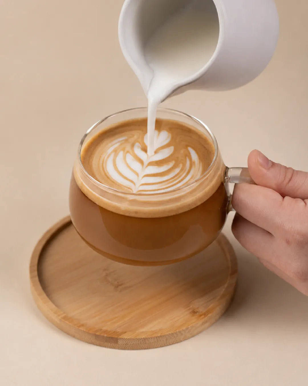Set di 4 tazze da caffè in vetro Olea 280 ml