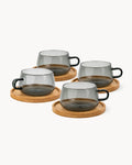 Set di 4 tazze da caffè in vetro Olea 280 ml