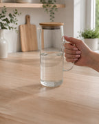 Brocca in vetro con coperchio in legno 1000 ml