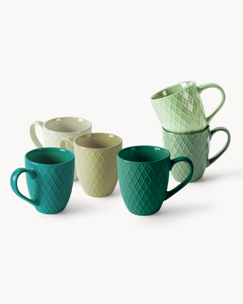 Miamio Kaffeetassen Palmanova 6er Set Keramik 400ml