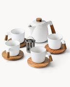 Miamio Teekannen Set Keramik mit 4 Tassen fur 4 Personen 1000ml