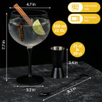 Set di bicchieri da cocktail: 4 bicchieri da Gin e 4 bicchieri Coupe