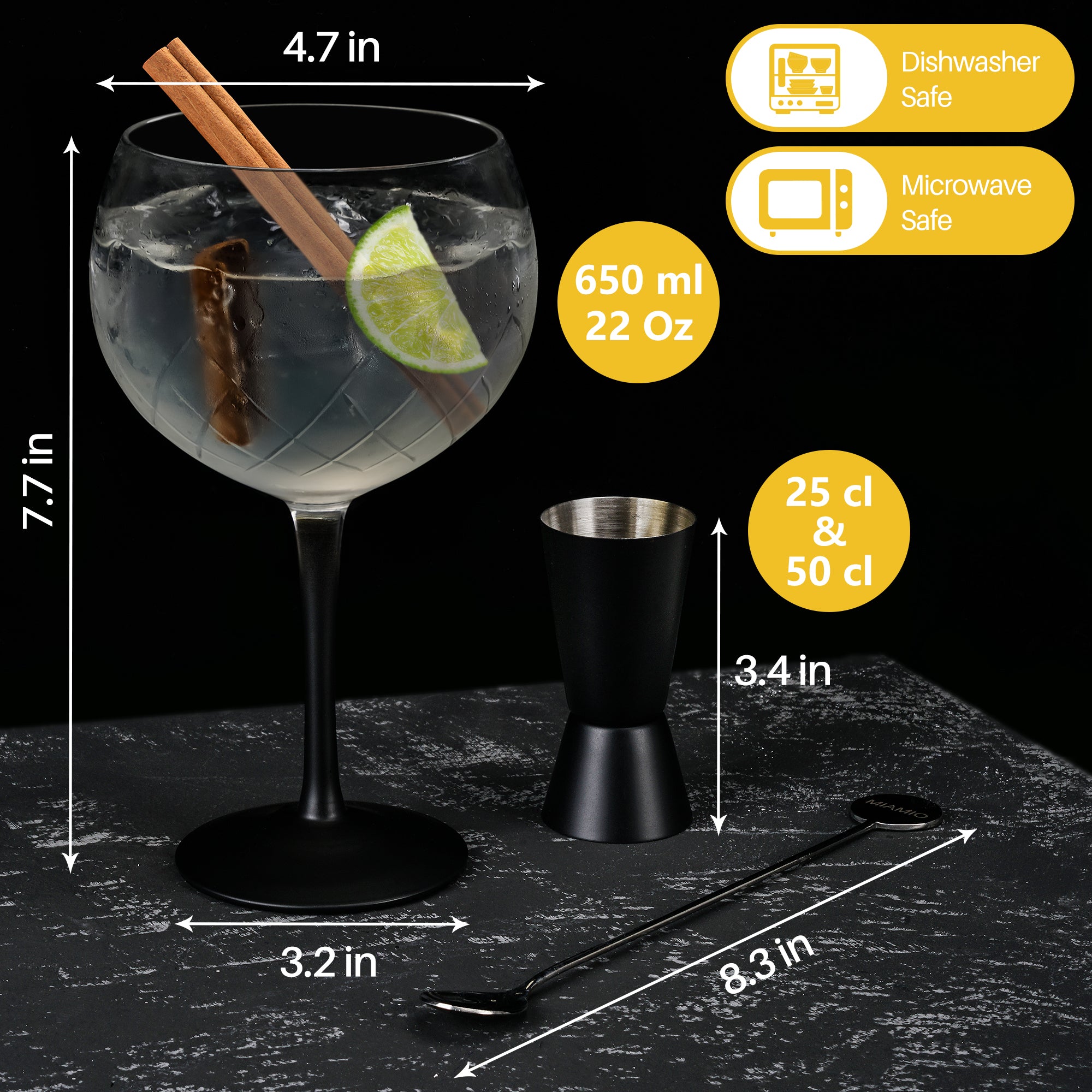 Set di bicchieri da cocktail: 4 bicchieri da Gin e 4 bicchieri Coupe